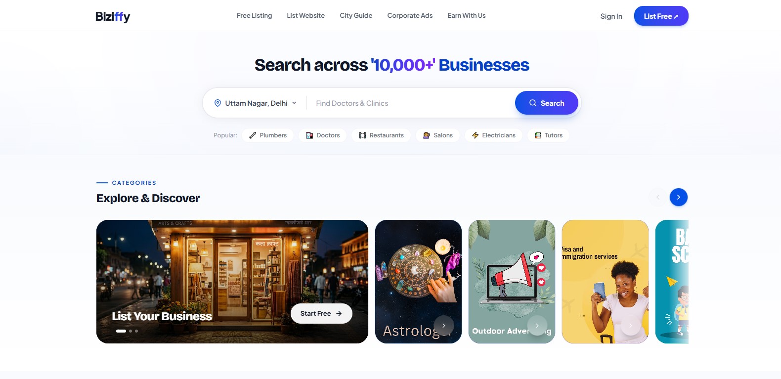 Biziffy website preview