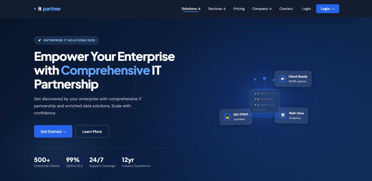 IT Partner website preview