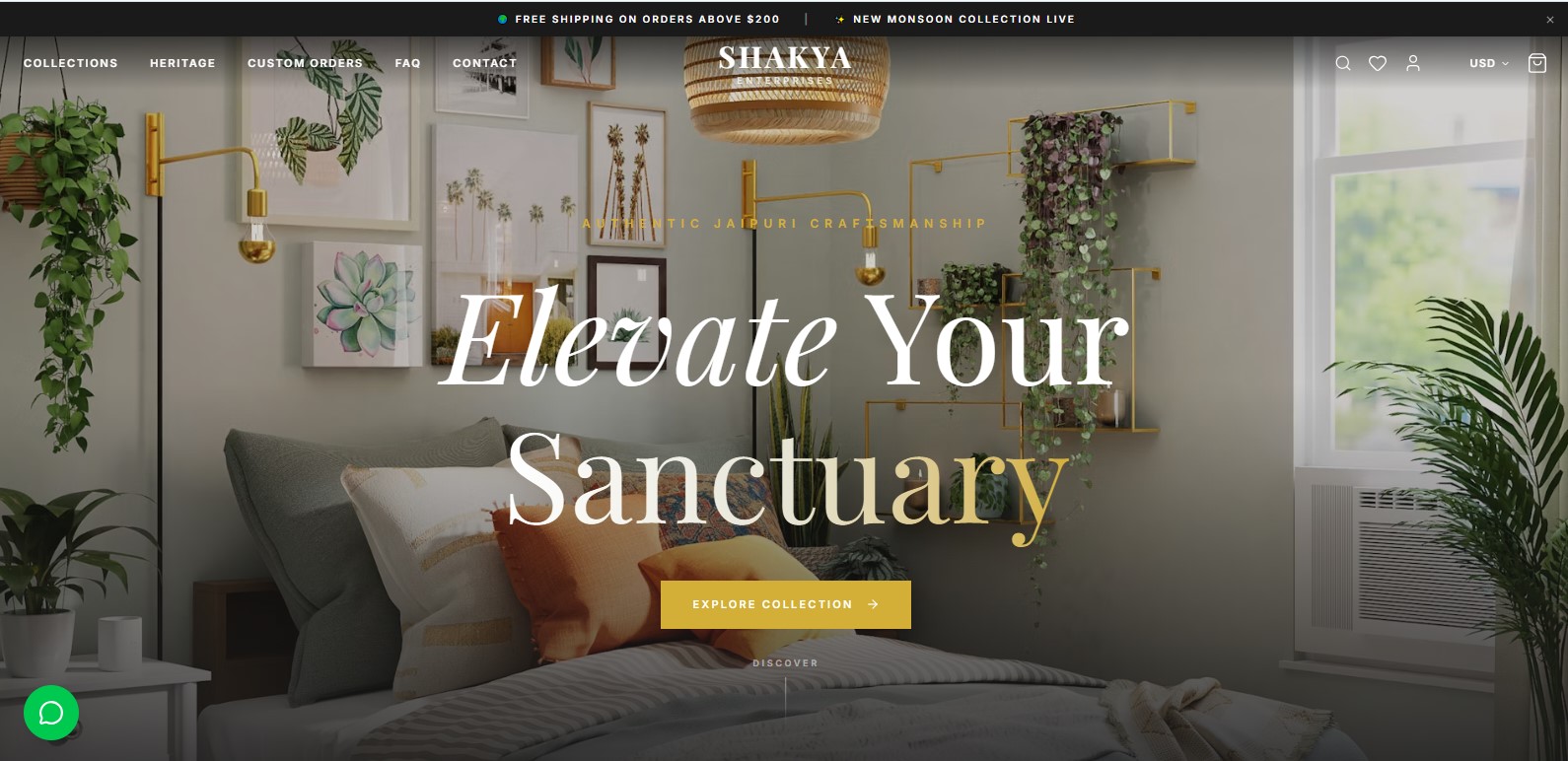 Shakya Enterprises website preview