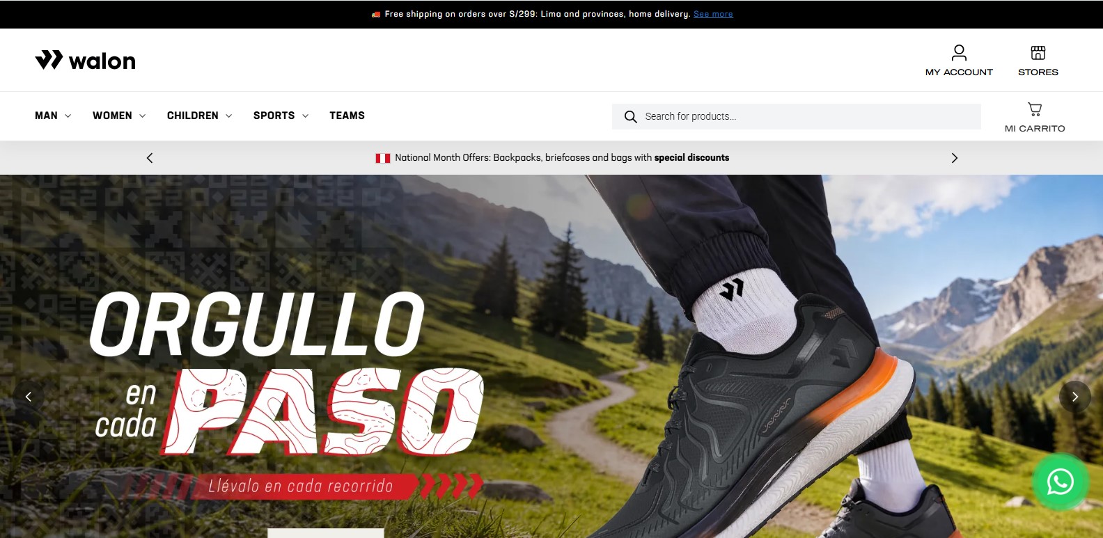 Walon Sports website preview